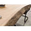 Solid Wood Top Metal Base Dining Table-64126008-64126009-64126017