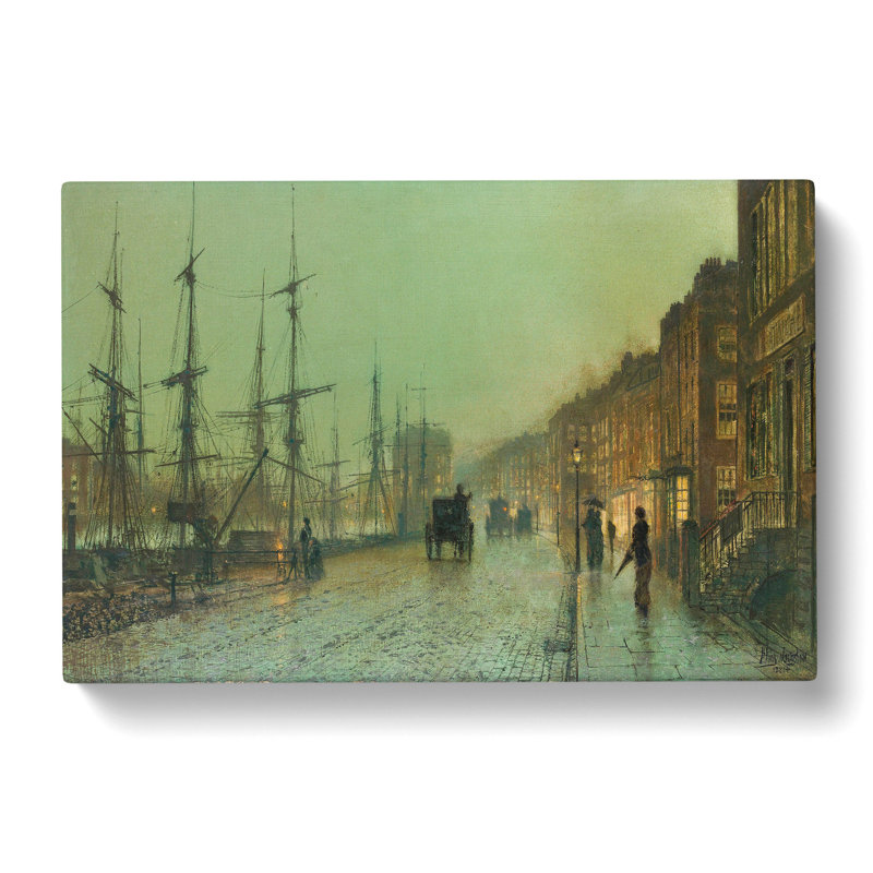 Glasgow Docks by John Atkinson Grimshaw - Wrapped Canvas Painting, 35cm H x 50cm W x 3cm D