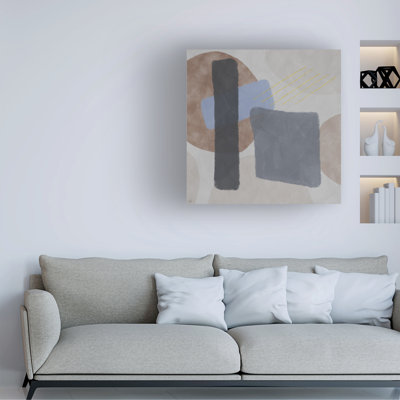Art sur toile, deux lignes rectangulaires à la bolognaise