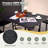 HDPE Picnic Table Bench Set With Umbrella Hole For 6-8-747593414