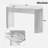 Modern Console Table With Oval Top, 2 Drawers And Fluted Design-2054249500