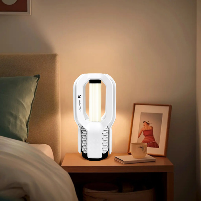 Portable LED Table Lamp Lantern Flashlight Rechargeable Lightweight, White