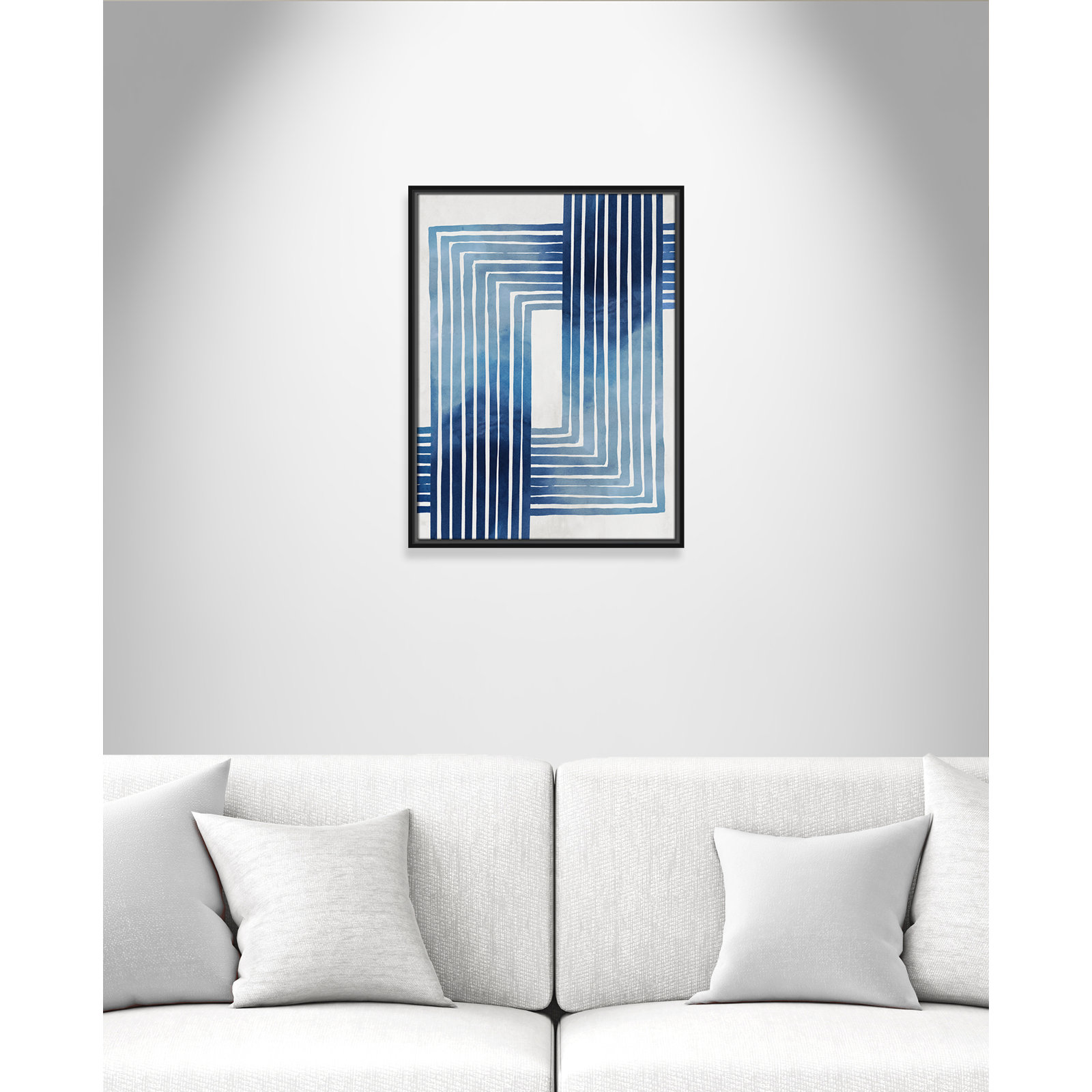 Lanny "In Unison" Painting by Eva Watts, 25.5" H x 19.5" W x 2" D, Black Framed Canvas