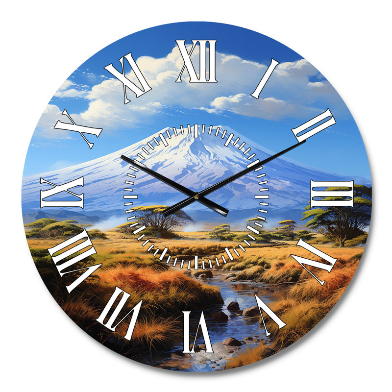 Kilimandjaro africain - Horloge murale, Médium