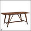 Ensemble de salle à manger 7 pièces Modern Design avec table et 6 chaises rembourrées en tissu, meubles en bois brun-1124751661