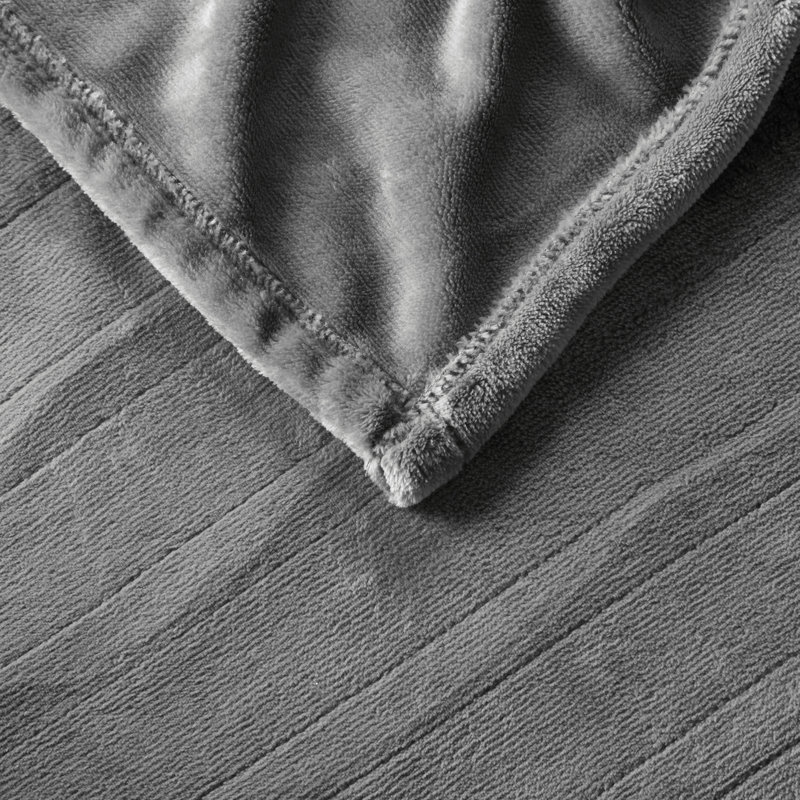 Jeté chauffant Serta, Gris foncé