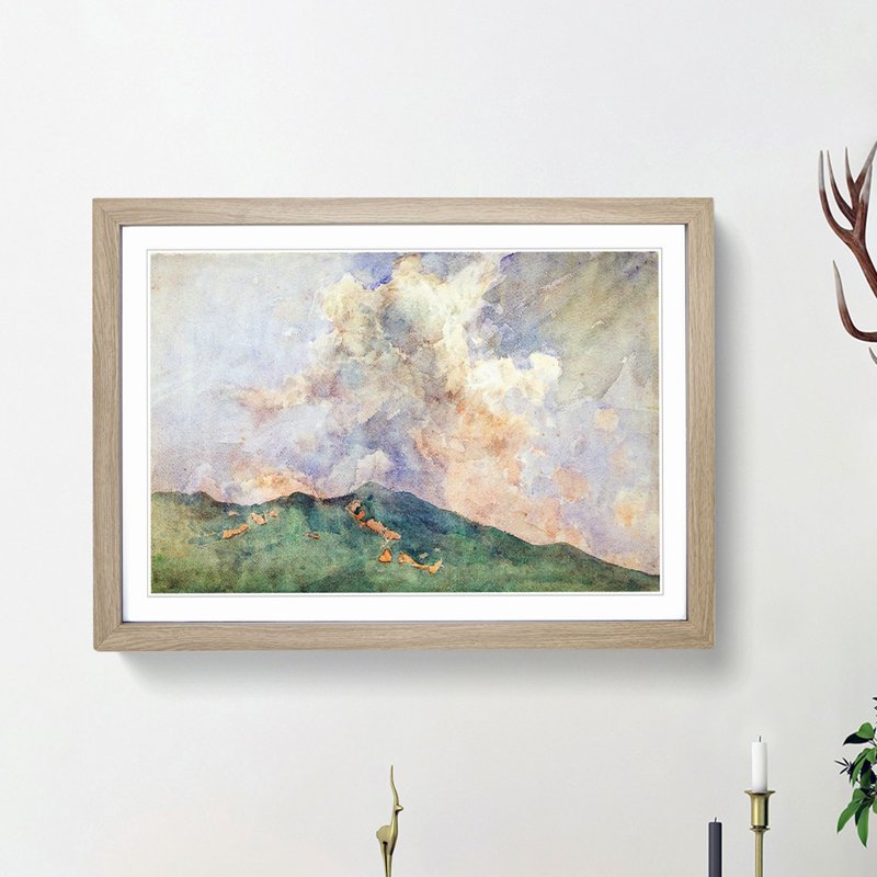 Cloud by Asai Chu - Picture Frame Painting Print, 27cm H x 36cm W x 2cm D, Oak Framed