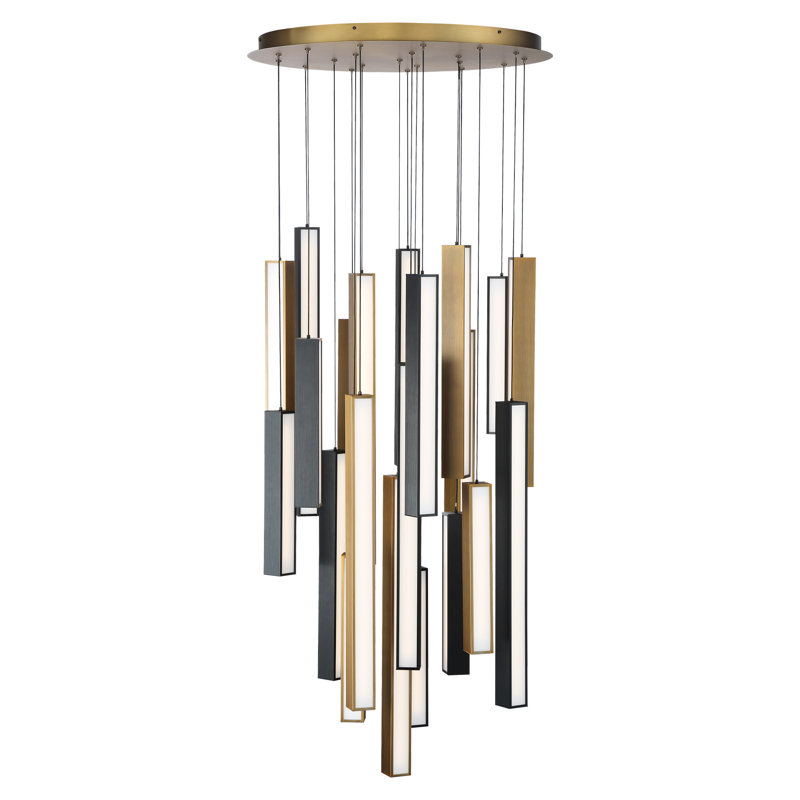 Luminaire suspendu Chaos, Bronze vieilli / noir, 21