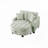 Chenille 2-seater Sofa, Double Sofa Chaise Longue-1827338635
