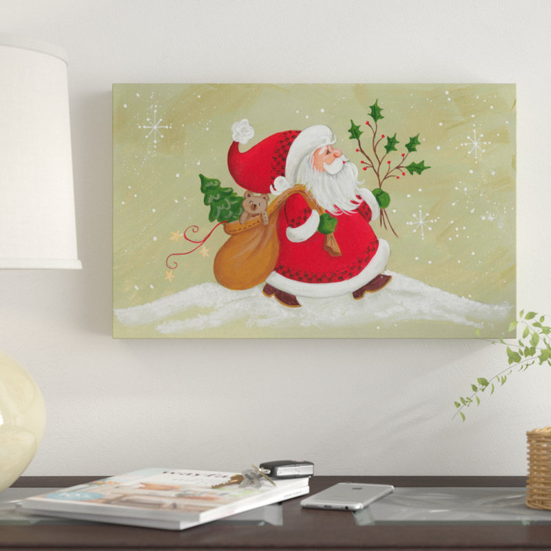 « santa mission », art sur toile, H 30 po x l 47 po x P 2 po