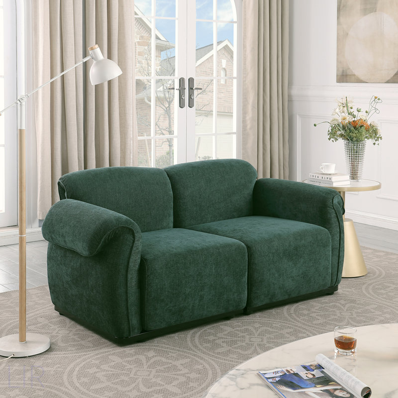 Stylish Modular Chenille Sofa With Iron Frame, Perfect For Living Room And Bedroom Comfort