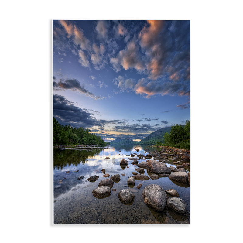 «Rocky Mountainous Shore» par Rick Berk, H 19 po x l 13 po