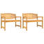 Kimbell 2 - Person Teak Patio Dining Set with Rectangular Table