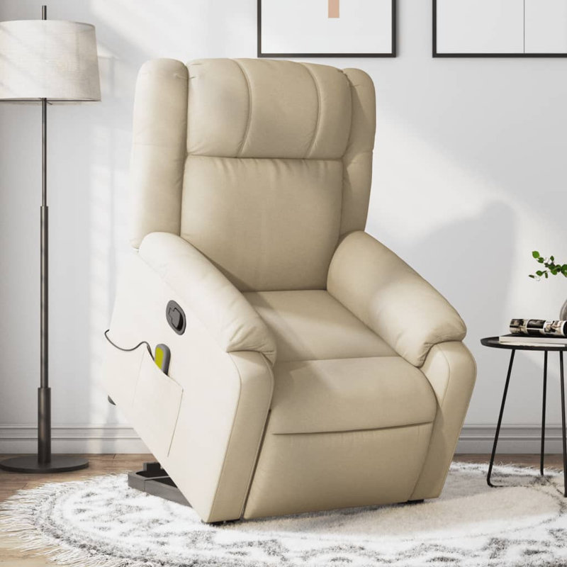 Fauteuil de massage, Manuel, Polyester crème