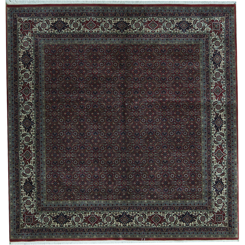 Tapis rouge noué à la main de haute qualité