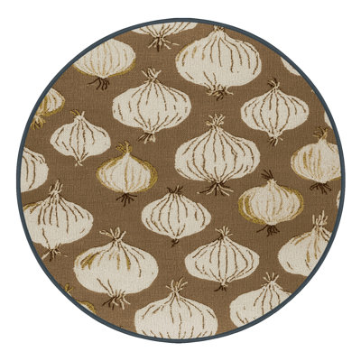 Washable Pearl Onion Vegetables Area Rug