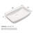 24"X15" White Ceramic Rectangular Vessel Bathroom Sink