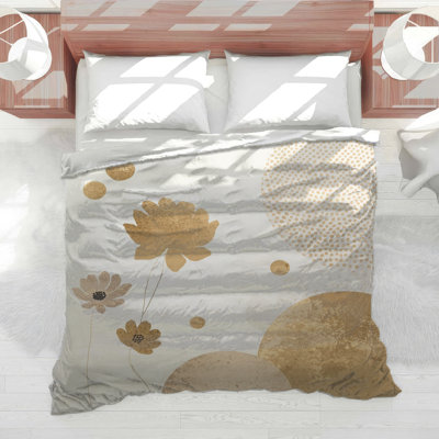 Gold Lotus Circles Comforter