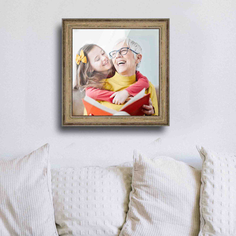 Cadre photo en bois massif, Noir, L 11 po x H 11 po