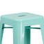 Tabouret à hauteur de comptoir 24 po intérieur / extérieur en métal avec siège carré-1292562119-1214741087-1214741077