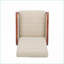 Fauteuils inclinables, fauteuil inclinable en tissu Mid-Century avec structure en bois de bouleau, surpiqûres | Sable #