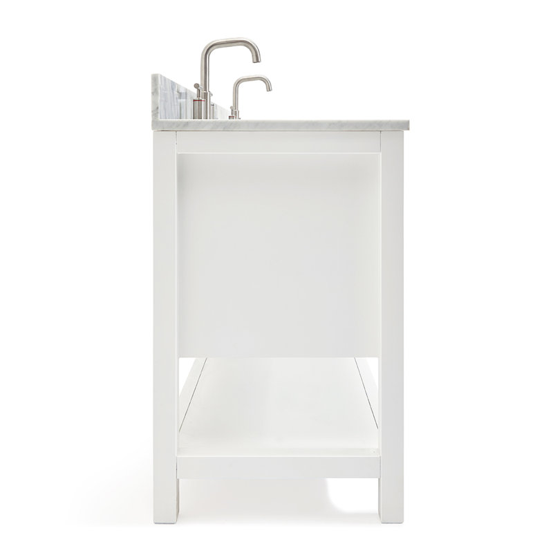 Magnolia Bath Vanity Rectangular Basin S073DCW2R, White,  61", Rectangle 