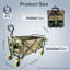 Chariot pliable avec table pliante et porte-gobelets, chariot portatif extérieur pour l'épicerie, le jardin, le magasinage, les sports, le camping