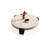 Beige Solid Wood  Round Coffee Table-35977615