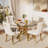 5-Piece Round Glass Dining Table Set-1522402573-1522402563-1522402580
