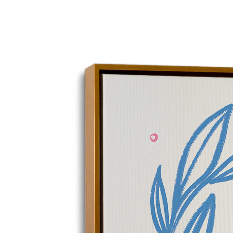 «Wild Petals», reproduction sur toile, Cadre flottant doré poli, H 18,75 po x l 12,75 po x P 1,75 po