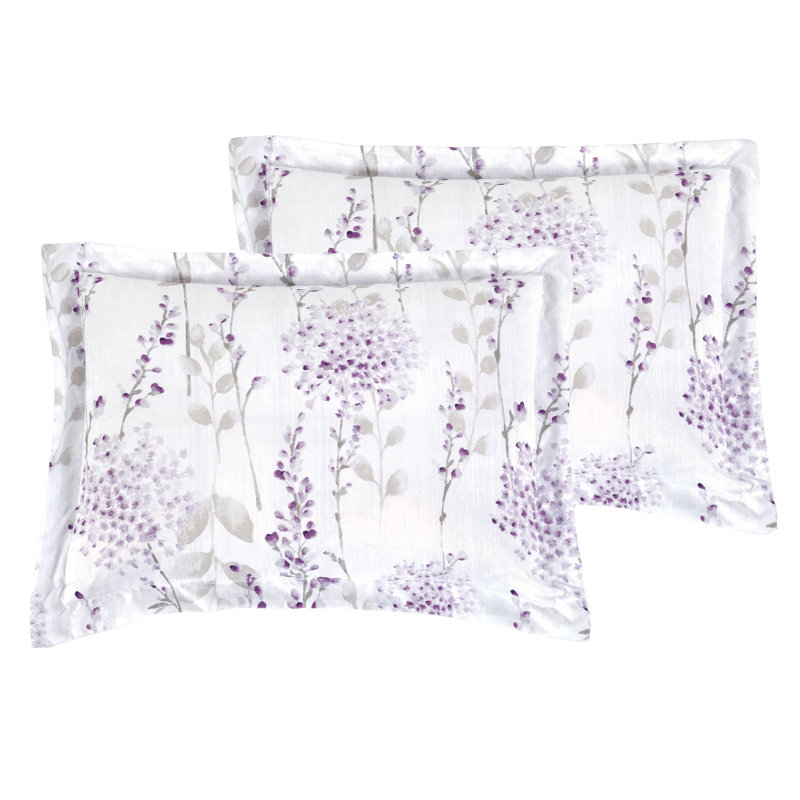 Fresh Meadow Purple Floral Reversible Full Comforter Set