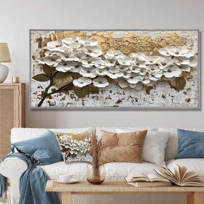 Montrell, fleur crème d'hortensias I - art mural hortensia