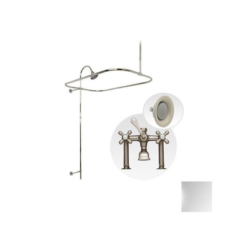 Garniture de robinet de baignoire à deux poignées à fixation sur le comptoir, Chrome