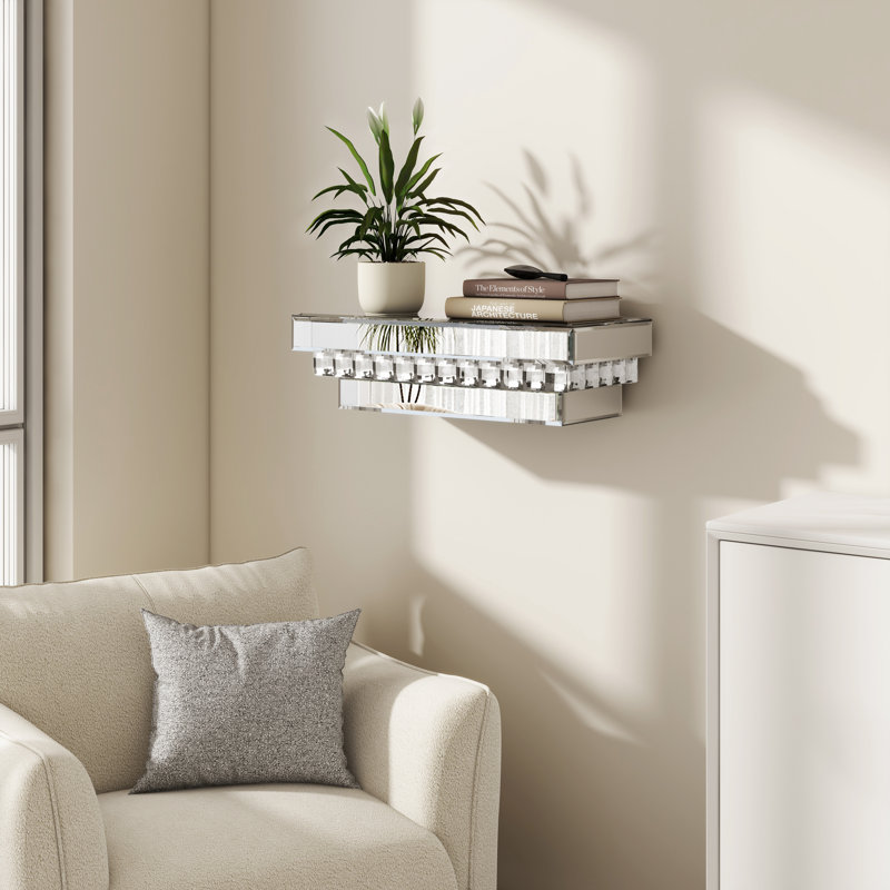 Highvale Accent Wall Shelf Mirrored Wall Decor For Bedroom/Living Room/Kitchen