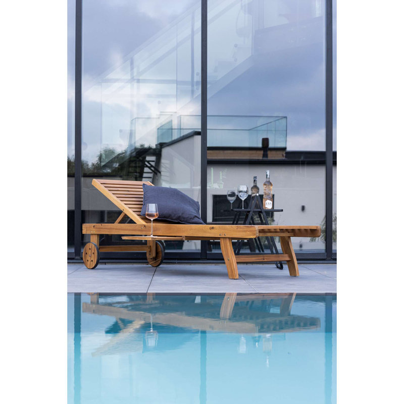 Inyo 63cm Long Acacia Sun Lounge