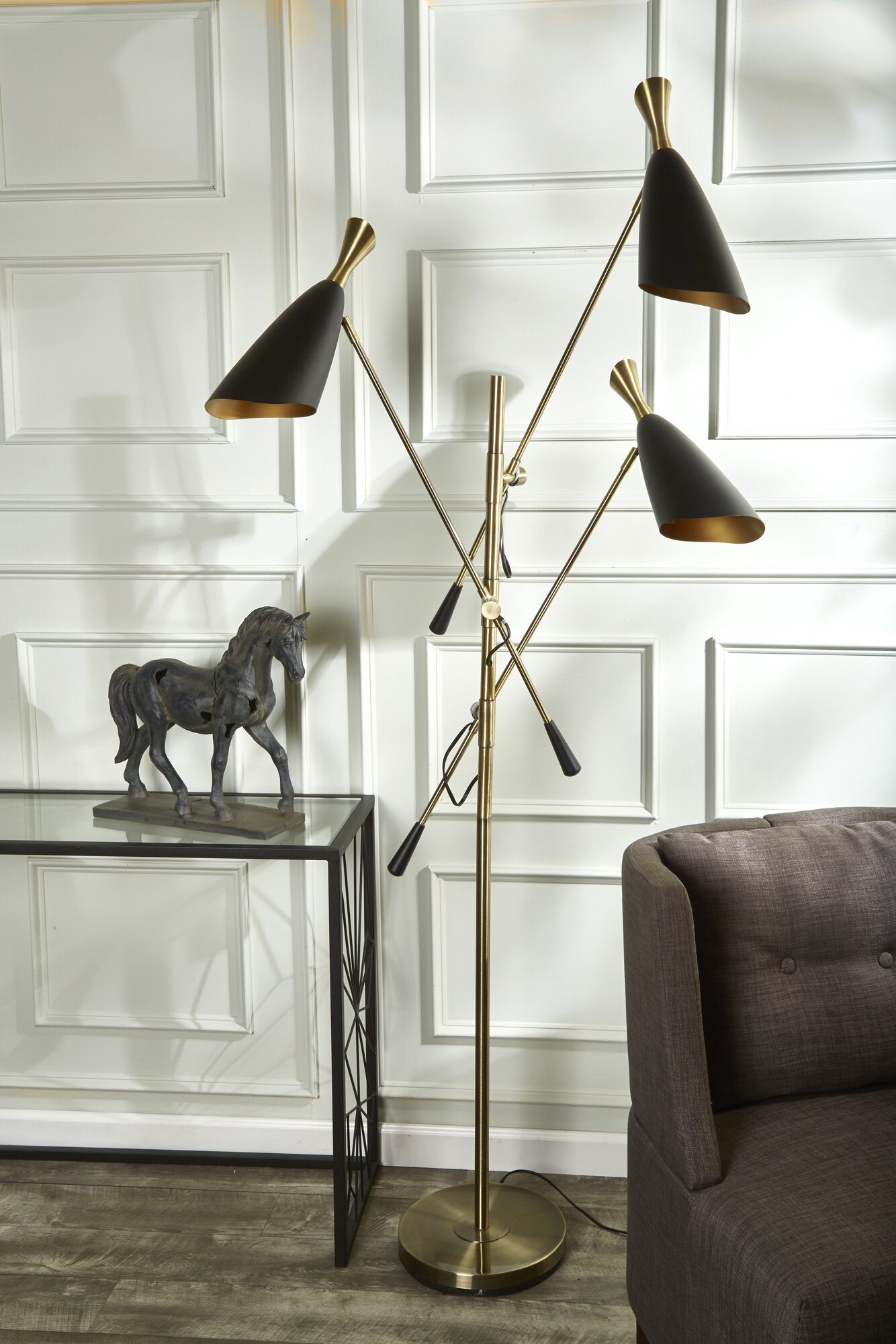 Three lamp deals floor lamp