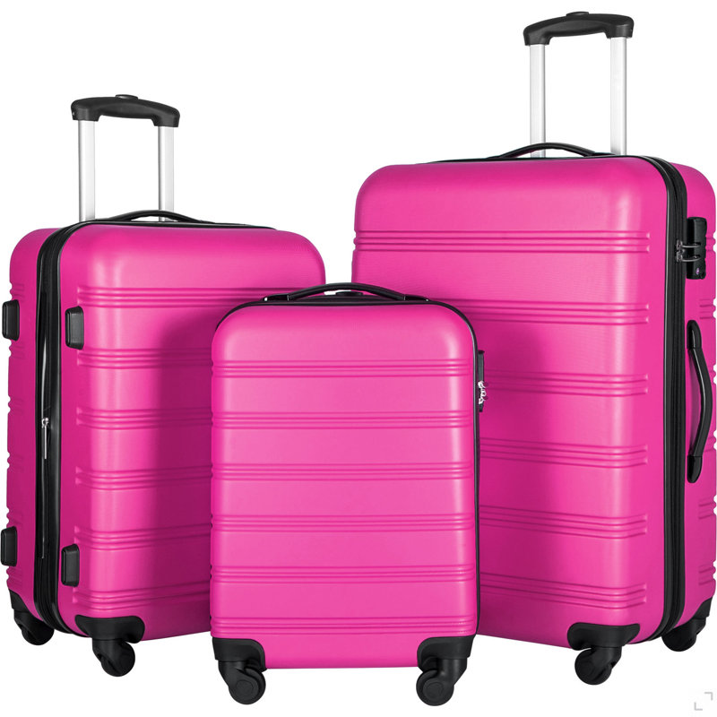 Ensemble de valise à roulettes 3 pièces avec serrure TSA 20 "24" 28 "Disponible