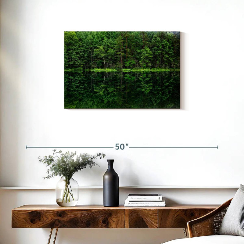Harnek Green Forest Reflection, 20" H x 30" W