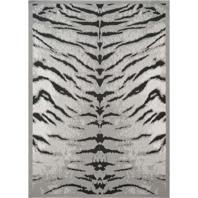 Realistic 3D Cowhide Pattern Area Rug, Durable And Stain-Resistant For High-Traffic Areas, Kid & Pet Friendly