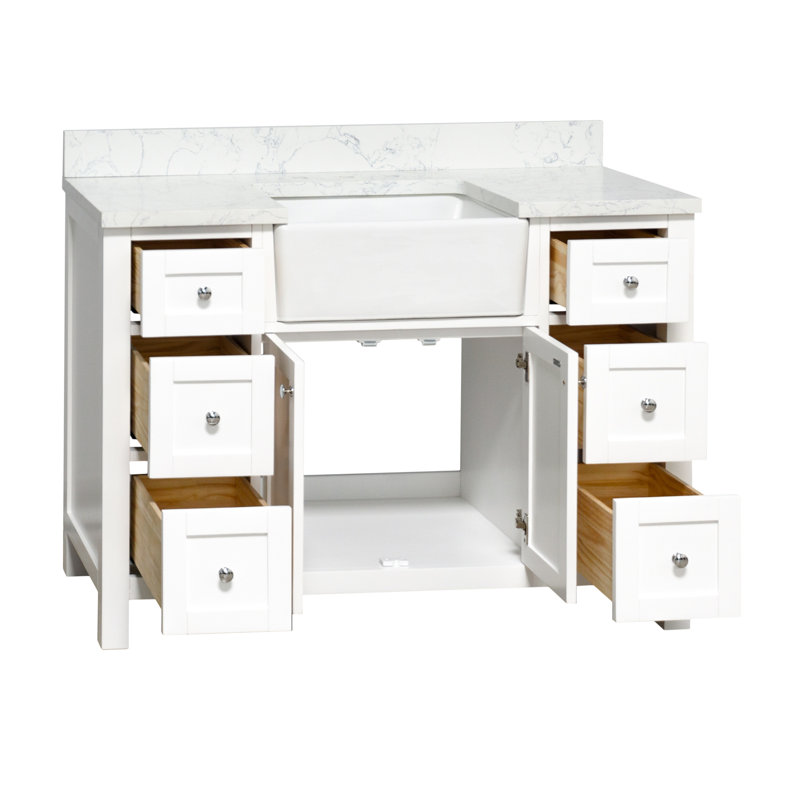 Yorkshire 48" W Single Bathroom Vanity, White