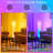 Rgb Color Changing Floor Lamp With Adjustable Brightness & Temperature, Smart Control Via App, Remote, Voice, Eye-Caring Led Bulbs, Durable Design For Living Room, Bedroom, Office