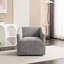 Fauteuil pivotant gris en chenille 360 pour un bureau à la maison moderne - Créez un espace élégant et relaxant-133044538