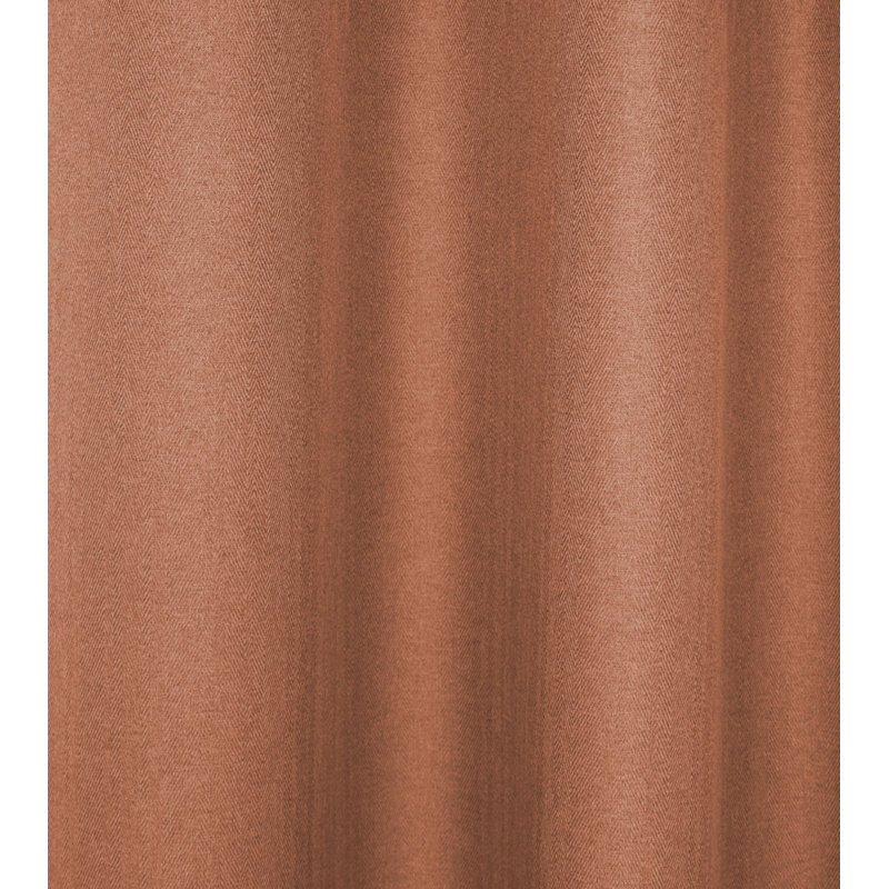 Kyrstan Pencil Pleat Room Darkening Thermal Single Curtain, 132cm Width x 175cm Drop, Orange