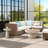 Minimalist Round Terrazzo Coffee Table with Sturdy Pedestal Base