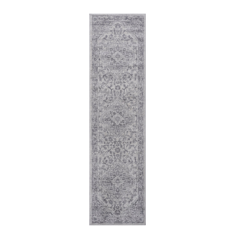 2X8 Silver / Oriental Runner Rug, Runner 2'2" x 8'