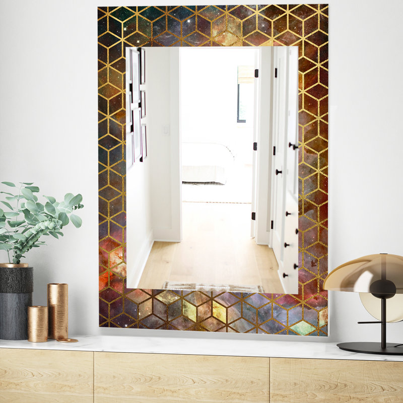 Mirror, 39.4" H x 29.5" W, Brown/Gold