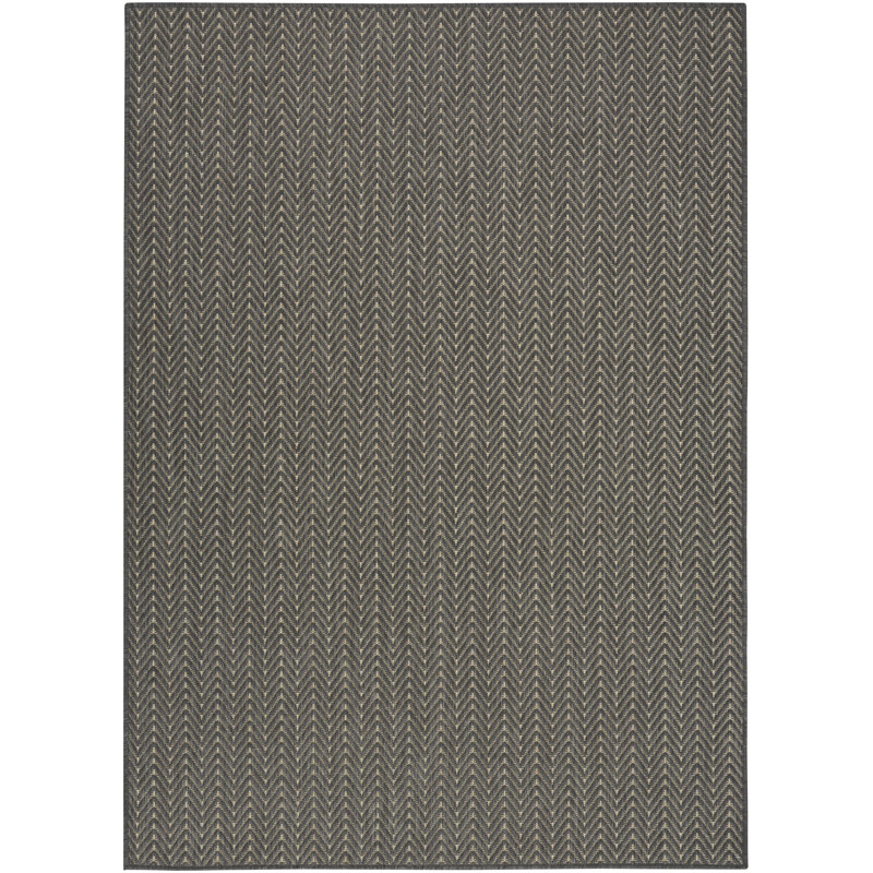Dippold 2' x 3' Charcoal Modern Rug, Charcoal, Rectangle 2' x 3'