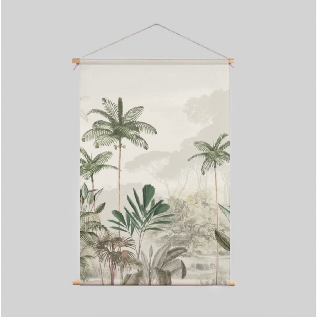 Wandbehang "Jungle" in Grün/Beige