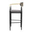 2 tabourets de comptoir, revêtement en tissu gris et pieds en fer massif pour îlot de cuisine, capacité de poids de 265 lb, 2 tabourets de bar, fabrication robuste de 260 lb-28112507-28112504