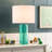 Glass Table Lamp Blue See Below